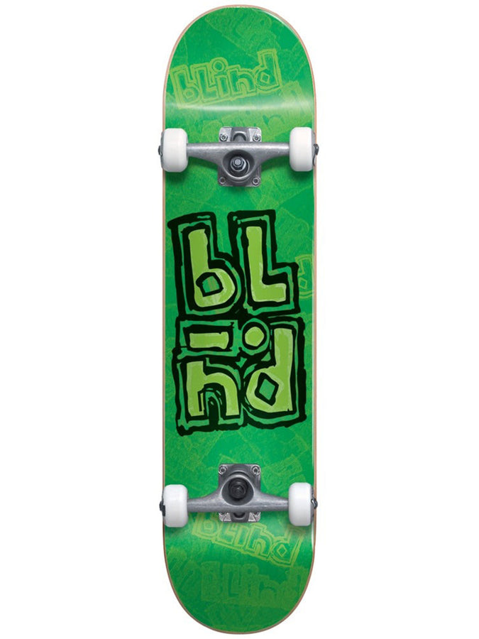 Blind FP OG Stacked Stamp Green 8 Complete Skateboard | GREEN