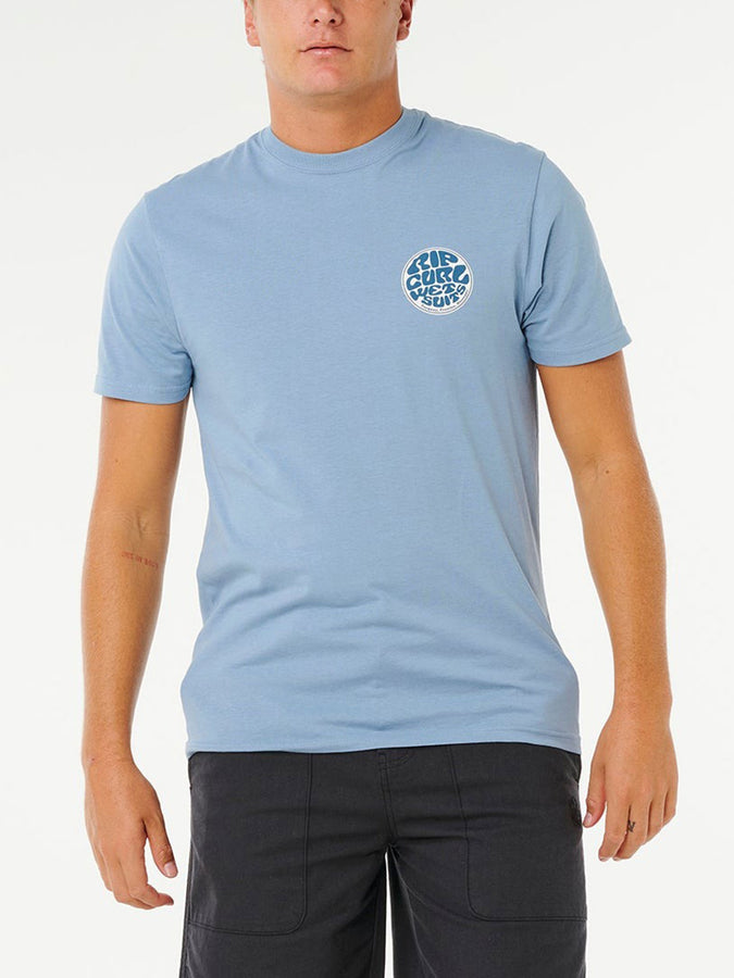 Rip Curl Wettie Passage Icon T-Shirt Spring 2026 | FADED DENIM (4737)