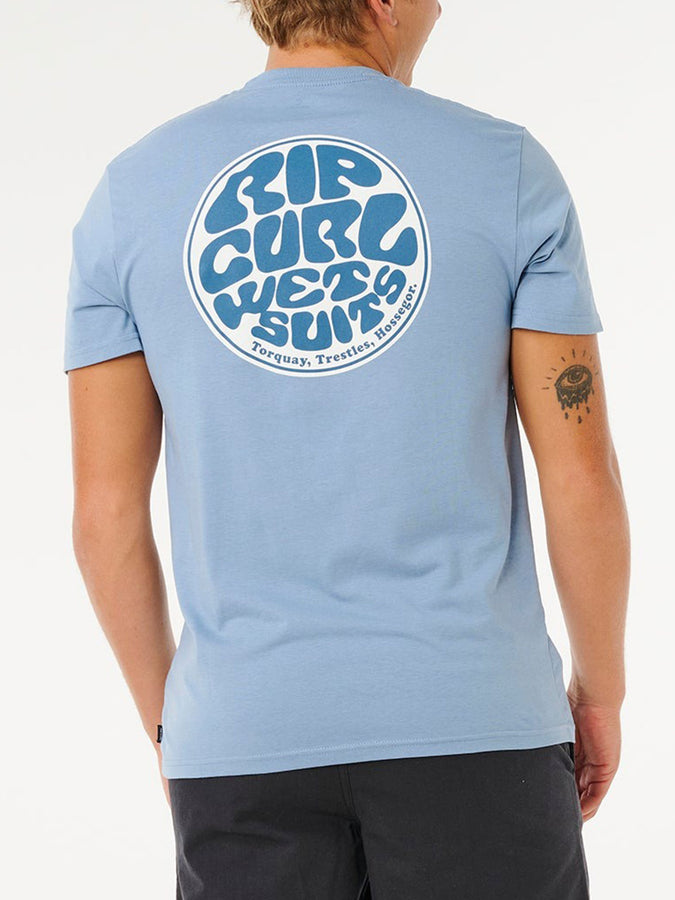 Rip Curl Wettie Passage Icon T-Shirt Spring 2026 | FADED DENIM (4737)