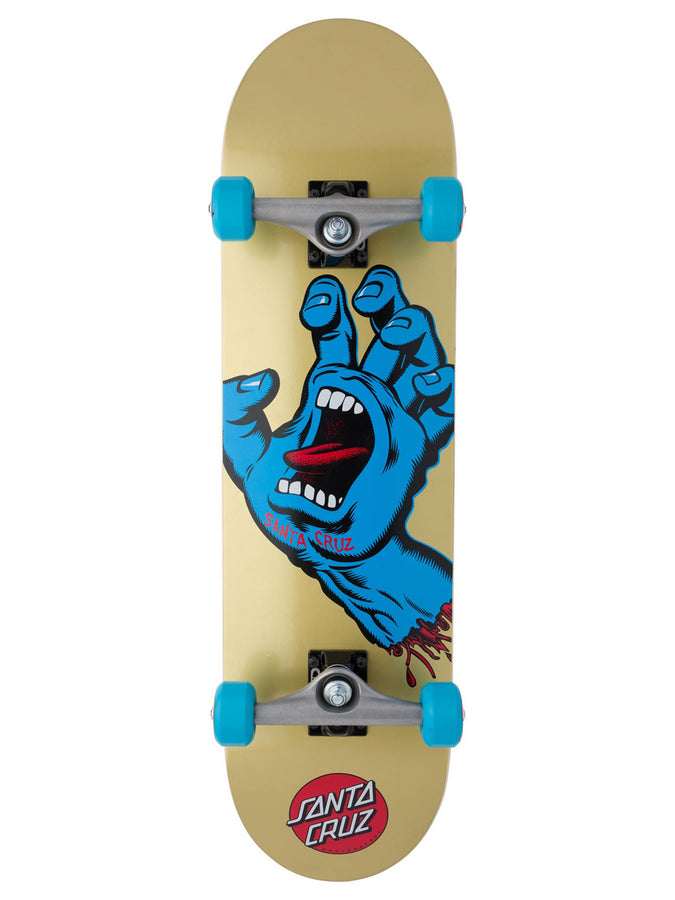 Santa Cruz Screaming Hand Large 8.25’’ Complete Skateboard | GOLD