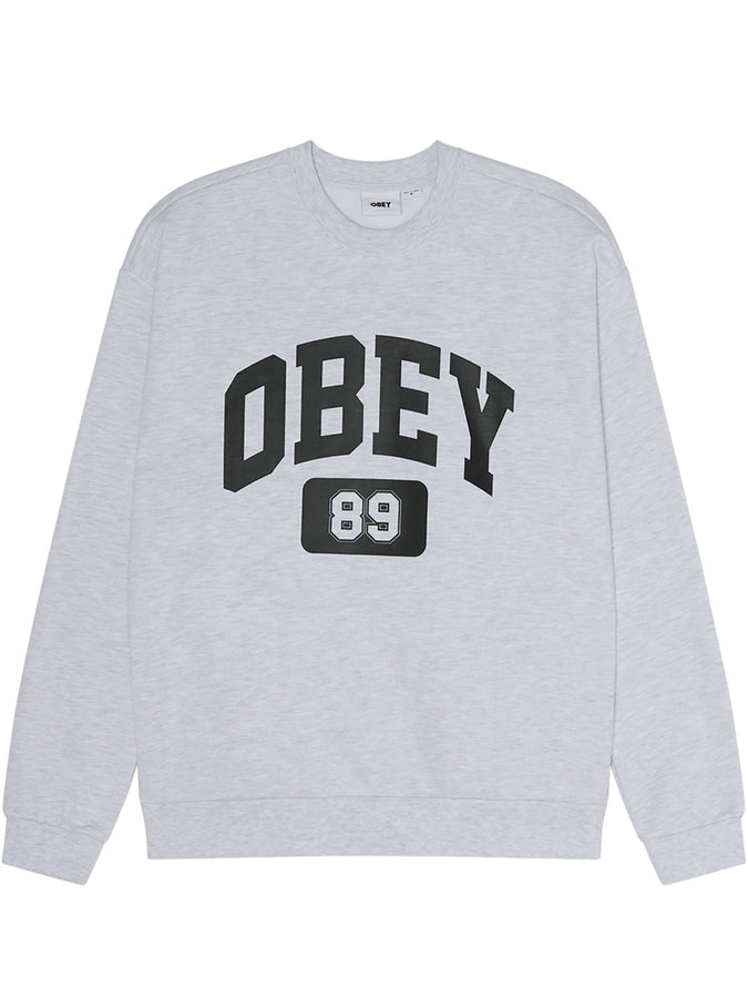 Obey Academy Extra Heavy Crewneck Sweatshirt Fall 2026 | ASH GREY (AGRY)