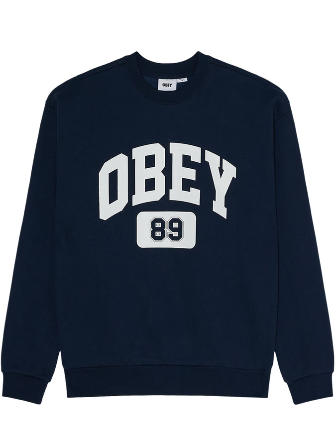 Obey Academy Extra Heavy Crewneck Sweatshirt Fall 2026 | PIGMENT BLUE (PGB)