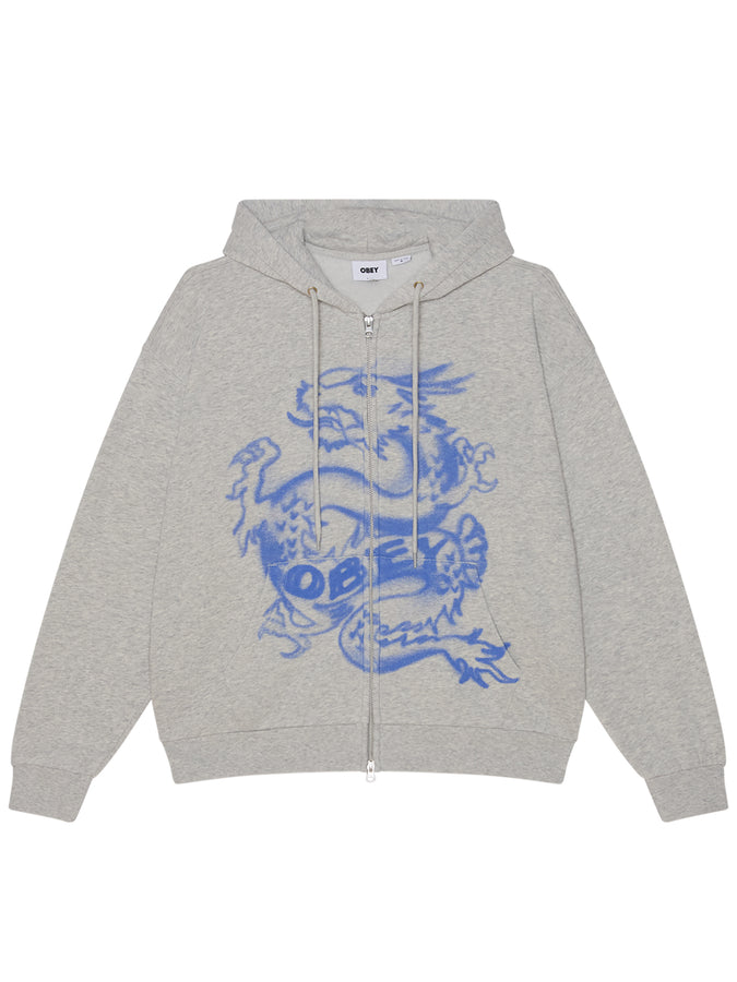 Obey Draco Zip Hoodie Fall 2026 | DUSTY ASH GREY (DAG)