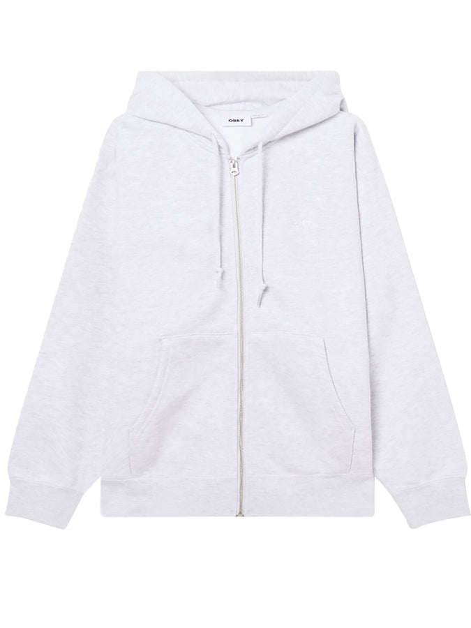 Obey Zip Established Works Bold II Hoodie Spring 2026 | ASH GREY (AGRY)