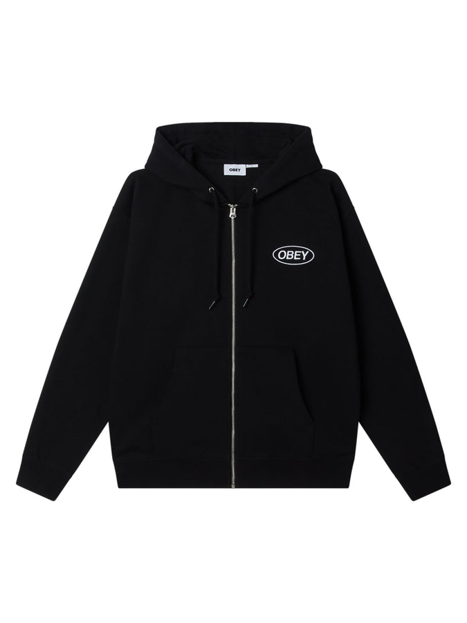 Obey Zip Oval Hoodie Spring 2026 | BLACK (BLK)