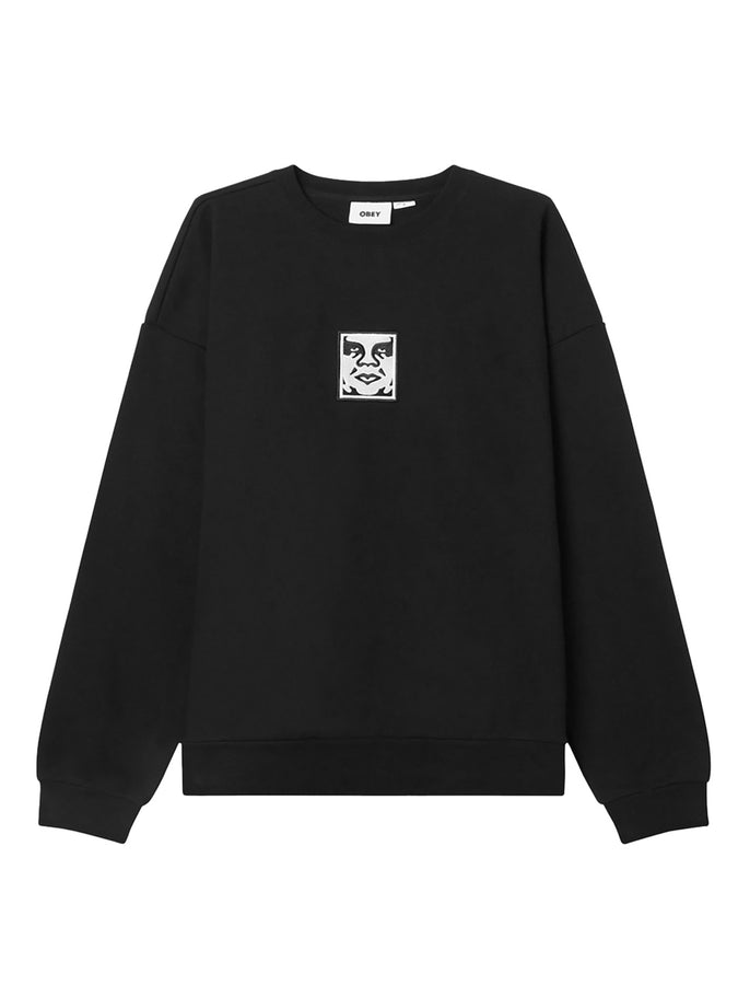 Obey Icon Extra Heavy II Crewneck Sweatshirt Fall 2025 | BLACK