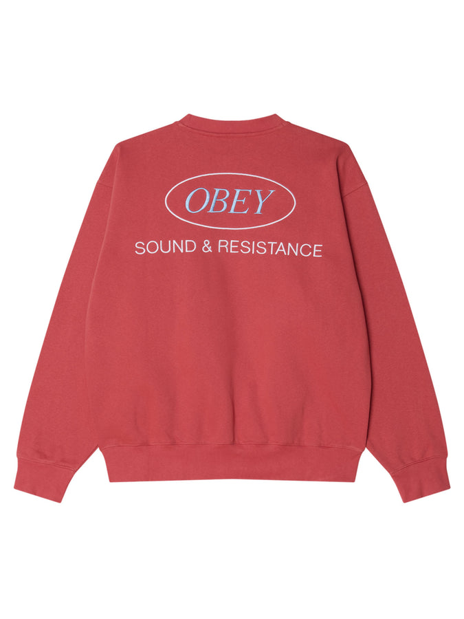Obey Sound Crewneck Sweatshirt Holiday 2025 | MINERAL RED (MIR)