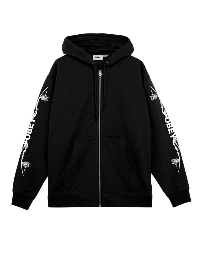 Obey Tribal Rose Zip Hoodie Holiday 2025 | BLACK (BLK)
