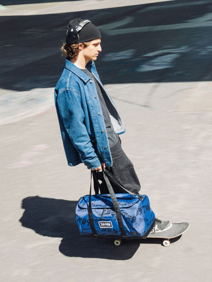Herschel x Thrasher Skate Nylon Duffle Bag Fall 2026 | OCEANA/DRK NVY DESTROY (07818)