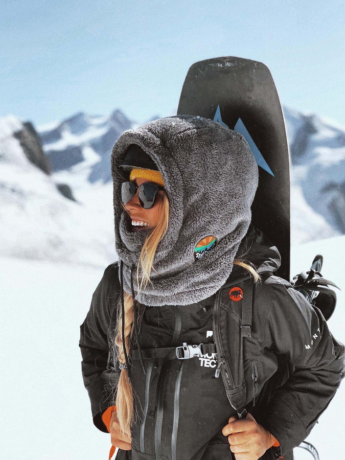 The Notice The Reckless Stay Stoked Rider Snowboard Hood |GREY