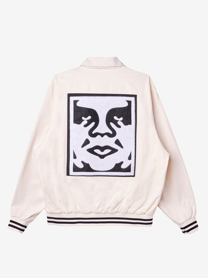 Obey Icon Face Varsity Jacket Spring 2024 | UNBLEACHED (UBL)