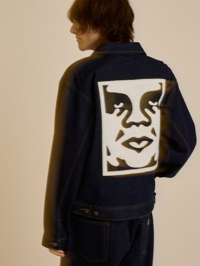 Obey Icon Hardwork Jacket Spring 2025 | RINSE INDIGO (RID)