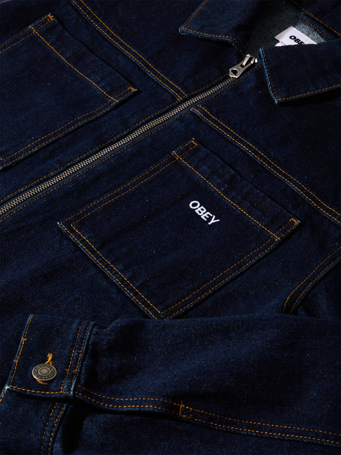 Obey Icon Hardwork Jacket Spring 2025 | RINSE INDIGO (RID)