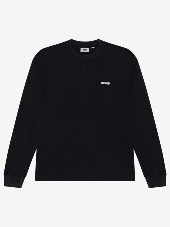 Obey League Thermal Long Sleeve T-Shirt Fall 2026 | DUSTY BLACK LIMO (DUBL)