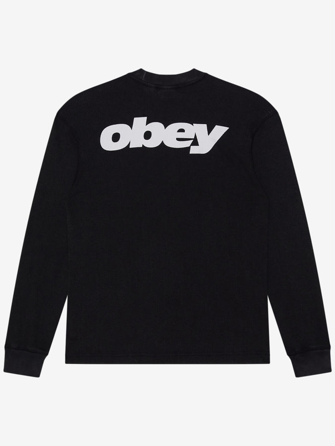 Obey League Thermal Long Sleeve T-Shirt Fall 2026 | DUSTY BLACK LIMO (DUBL)