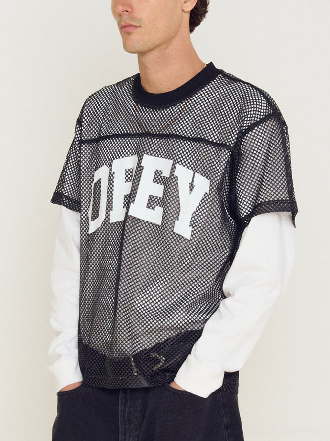 Obey Collegiate Practice Jersey T-Shirt Spring 2026 | BLACK (BLK)