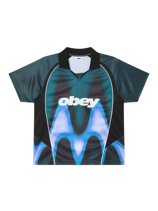 Obey Blurred Soccer Jersey T-Shirt Spring 2026 | DARK TEAL MULTI (DTL)
