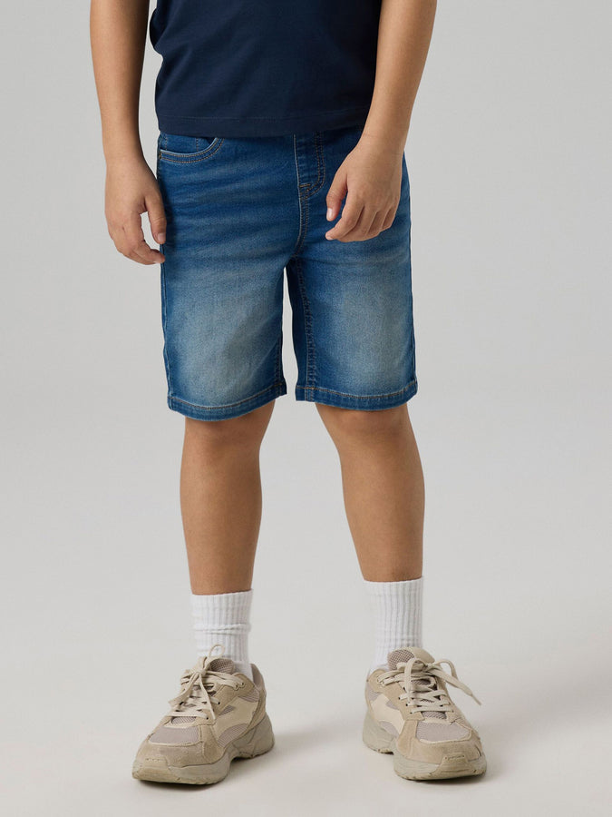 Name It Ryan Jogger Denim Shorts (Youth 7-14) Spring 2026 | DARK BLUE DENIM