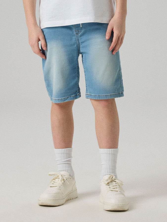 Name It Ryan Jogger Denim Shorts (Youth 7-14) Spring 2026 |LIGHT BLUE DENIM