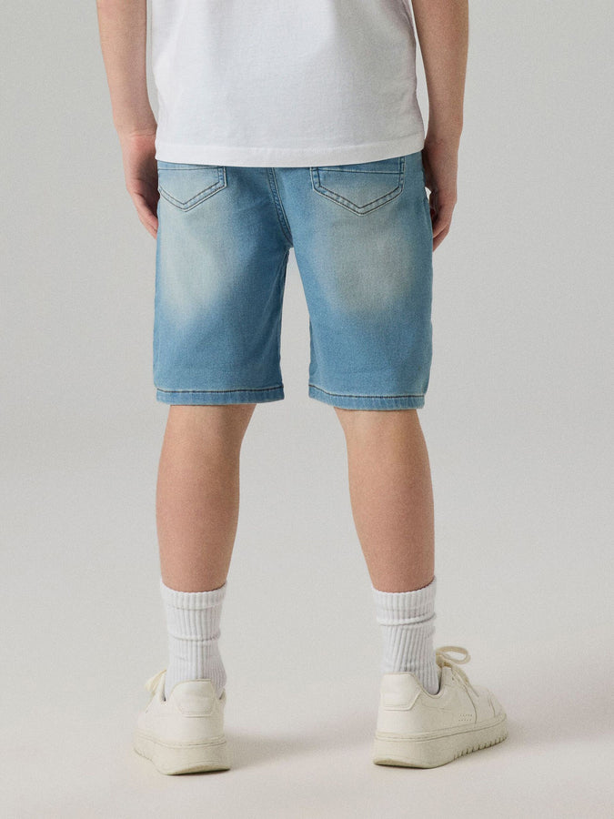 Name It Ryan Jogger Denim Shorts (Youth 7-14) Spring 2026 |LIGHT BLUE DENIM