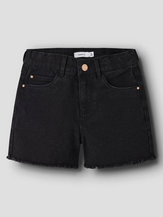 Name It Rose Denim Shorts Spring 2026 | BLACK DENIM