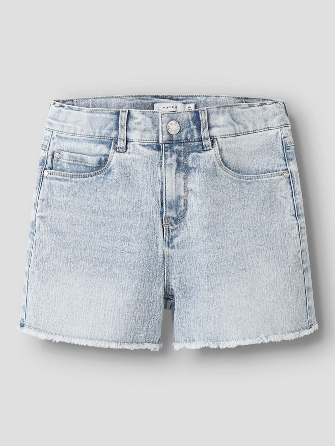 Name It Rose Denim Shorts Spring 2026 | LIGHT BLUE BLEACHED DENIM
