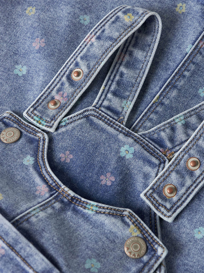Name It Rosa Denim Bib Skirt Summer 2026 | MEDIUM BLUE DENIM