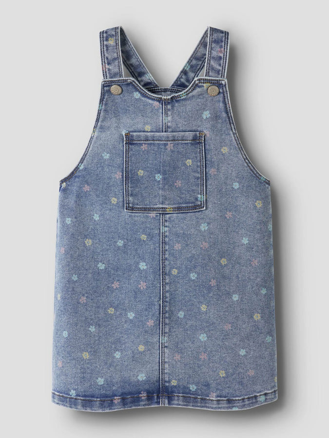 Name It Rosa Denim Bib Skirt Summer 2026 | MEDIUM BLUE DENIM