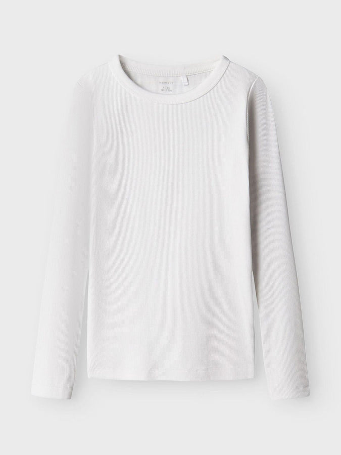 Name It Nakal Long Sleeve T-Shirt Spring 2026 | BRIGHT WHITE