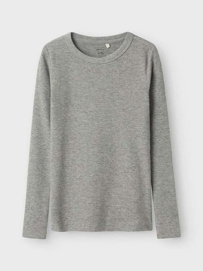 Name It Nakal Long Sleeve T-Shirt Spring 2026 | GREY MELANGE
