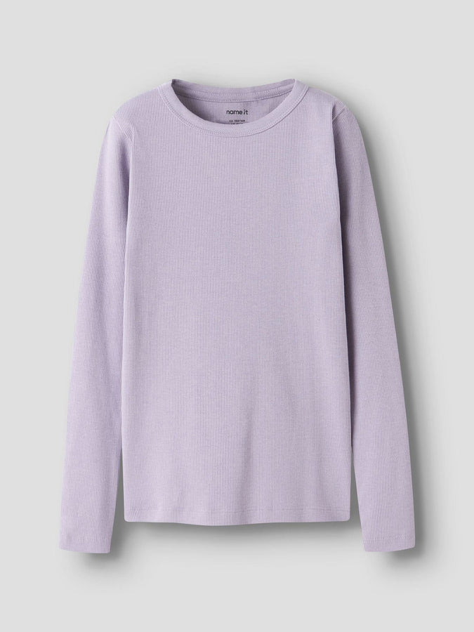 Name It Nakal Long Sleeve T-Shirt Spring 2026 | LAVENDER GRAY