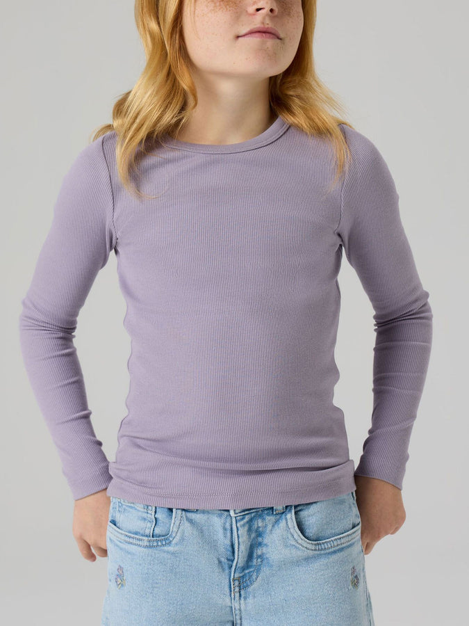 Name It Nakal Long Sleeve T-Shirt Spring 2026 | LAVENDER GRAY