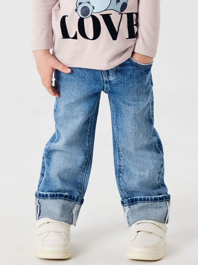 Name It Rose Straigh Fold Jeans Spring 2026 | MEDIUM BLUE DENIM