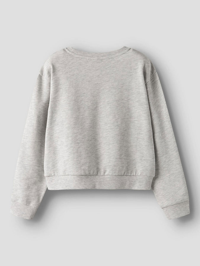 Name It Mille Crewneck Sweatshirt Spring 2026 | LIGHT GREY MELANGE