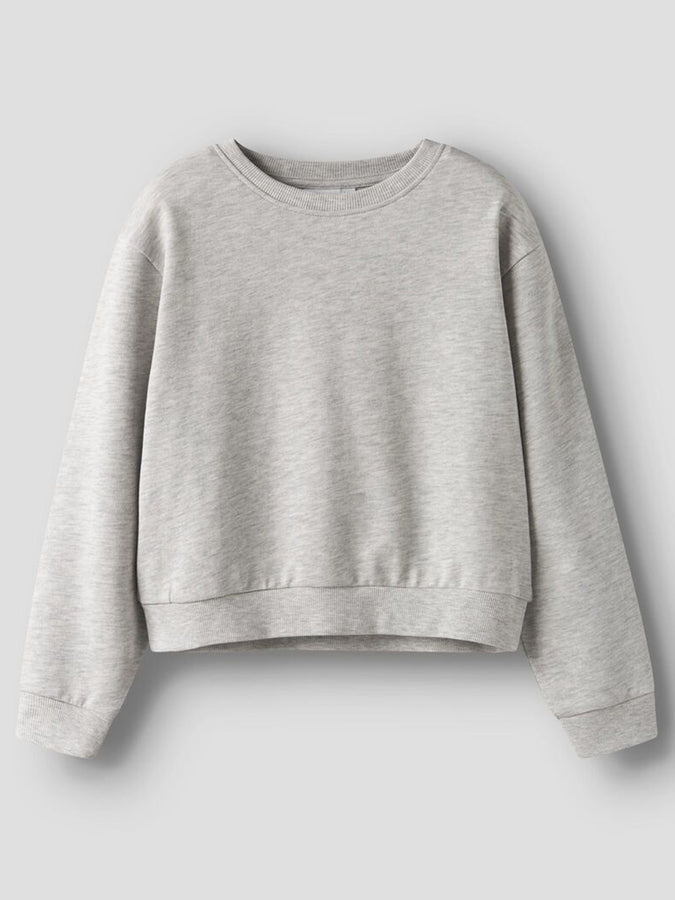 Name It Mille Crewneck Sweatshirt (Youth 7-14) Summer 2026 | LIGHT GREY MELANGE