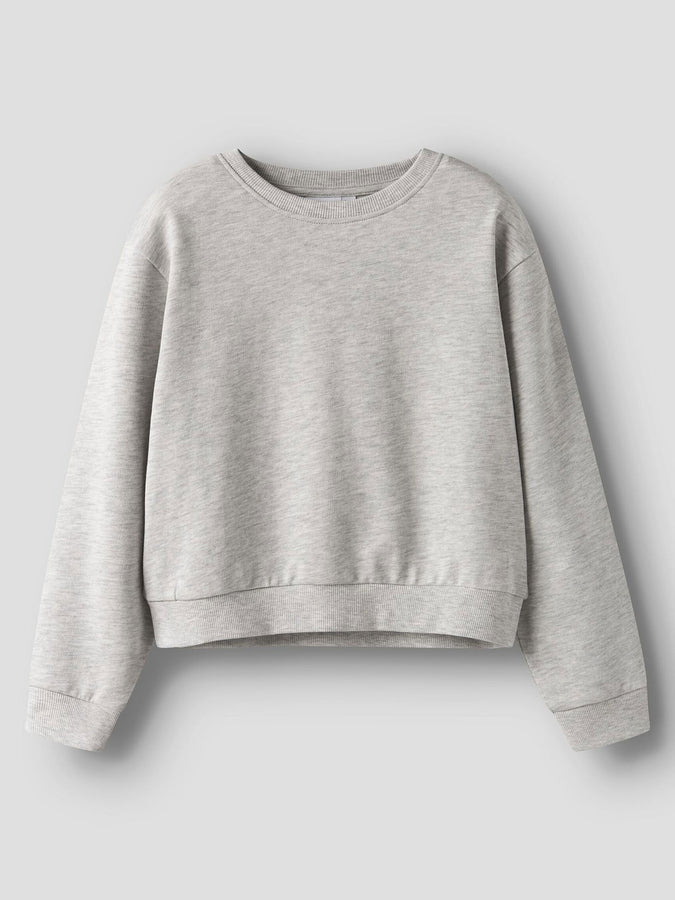 Name It Mille Crewneck Sweatshirt Spring 2026 | LIGHT GREY MELANGE