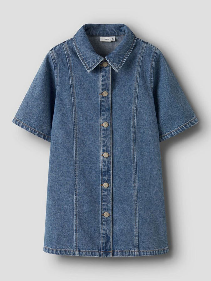 Name It Gianna Denim Dress Spring 2026 | MEDIUM BLUE DENIM