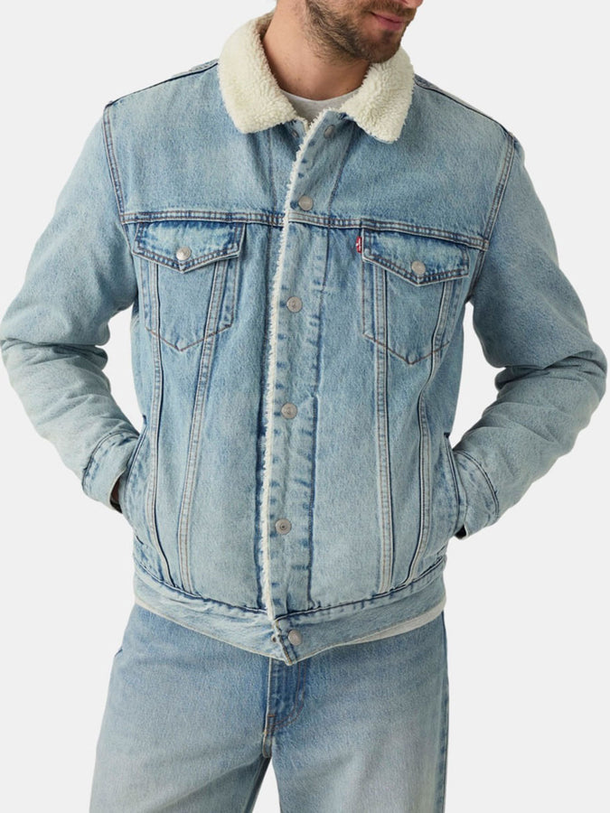 Levis Sherpa Trucker Type 3 Kentucky Blue Denim Jacket | KENTUCKY BLUE (0272)