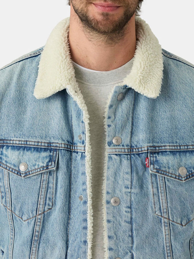 Levis Sherpa Trucker Type 3 Kentucky Blue Denim Jacket | KENTUCKY BLUE (0272)