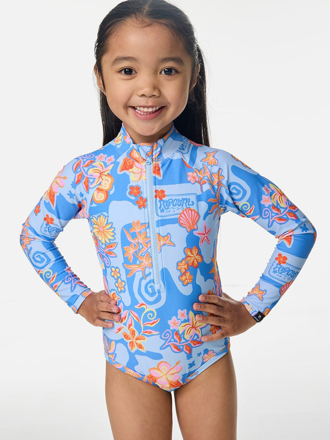 Rip Curl Surf Magic One Piece Rashguard (Girls 2-7) Spring 2026 | SKY BLUE (0079)