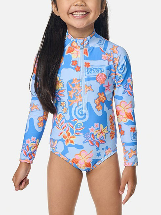 Rip Curl Surf Magic One Piece Rashguard (Girls 2-7) Spring 2026 | SKY BLUE (0079)
