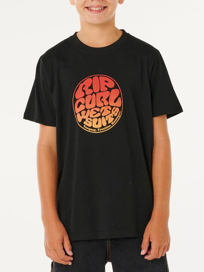 Rip Curl Wettie Passage Icon T-Shirt Spring 2026 | BLACK (0090)