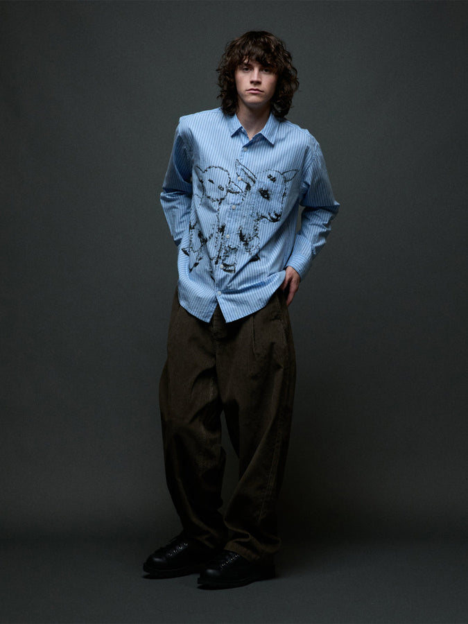 Obey Dean Pleated Corduroy Pants Fall 2026 | WREN FADED WASH (WRN)