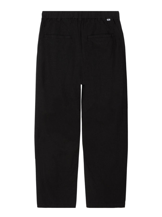 Obey Foster Pleated Linen Pants Spring 2026 | BLACK (BLK)