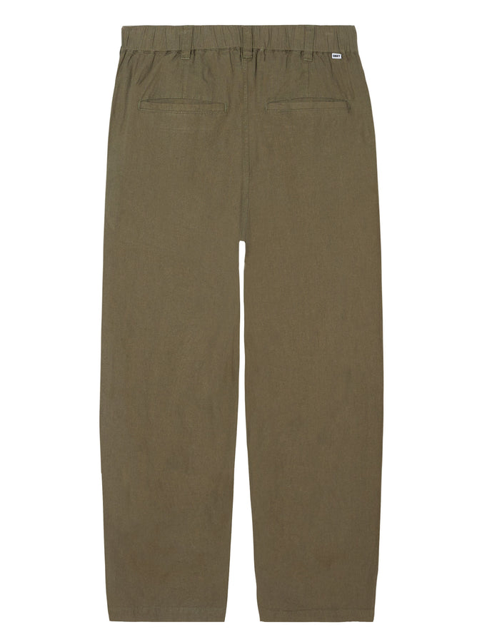 Obey Foster Pleated Linen Pants Spring 2026 | SMOKEY OLIVE (SOL)