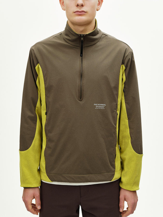 Pas Normal Studios Off-Race Light Fleece Half-Zip Spring 2026 | MOSS GREEN