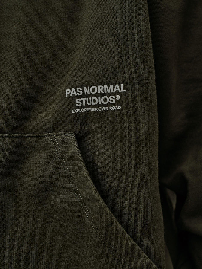 Pas Normal Studios Off-Race Hoodie Fall 2026 | DARK OLIVE