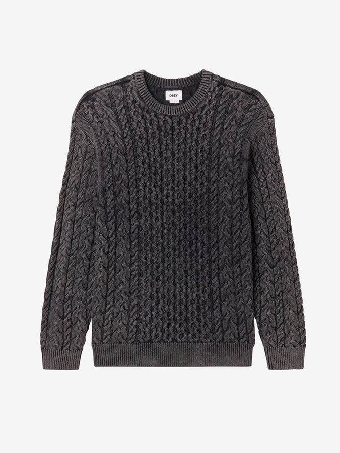 Obey Faded Wash Sweater Fall 2024 | DIGITAL BLACK (DGB)