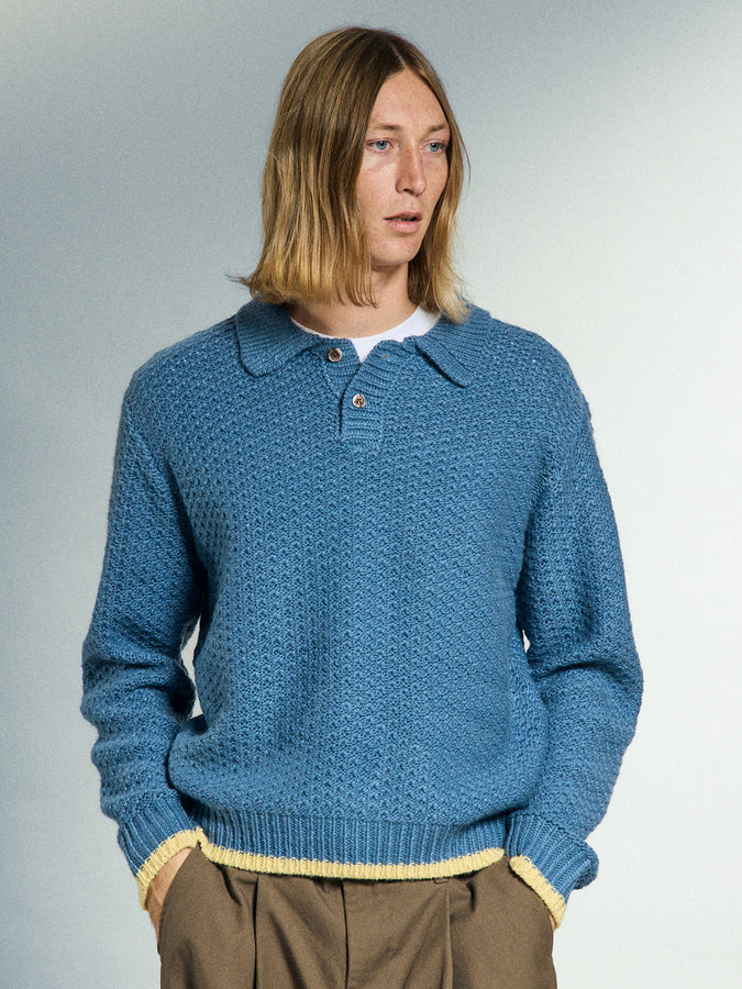 Obey Loreto Polo Sweater Fall 2025 | CAPTAINS BLUE MULTI