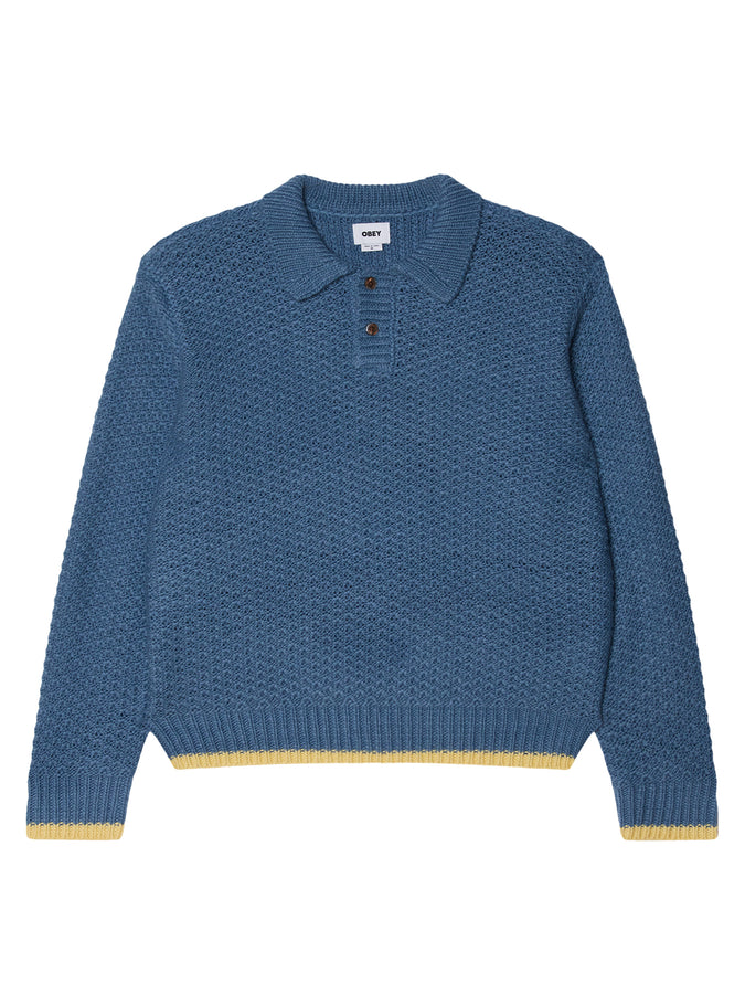 Obey Loreto Polo Sweater Fall 2025 | CAPTAINS BLUE MULTI